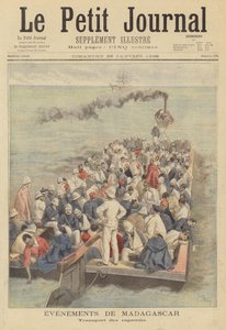 A Raft Carrying French Soldiers Returning Home from Madagascar by French School